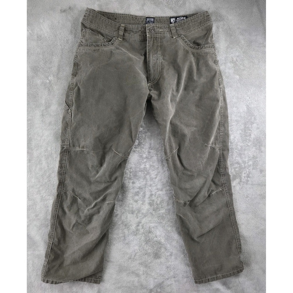 Kuhl Revolvr Hiking Green Pants Mens 36x30 Outdoor Nylon Blend Casual Workwear